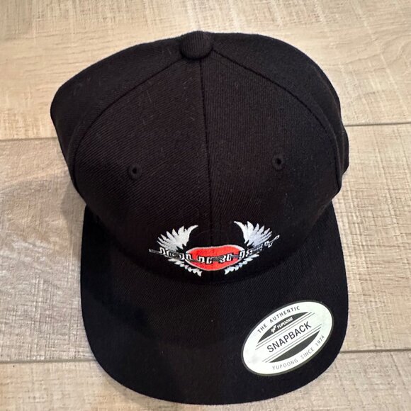 YUPOONG JOURNEY HAT NEW BLACK SNAPBACK - Picture 3 of 7